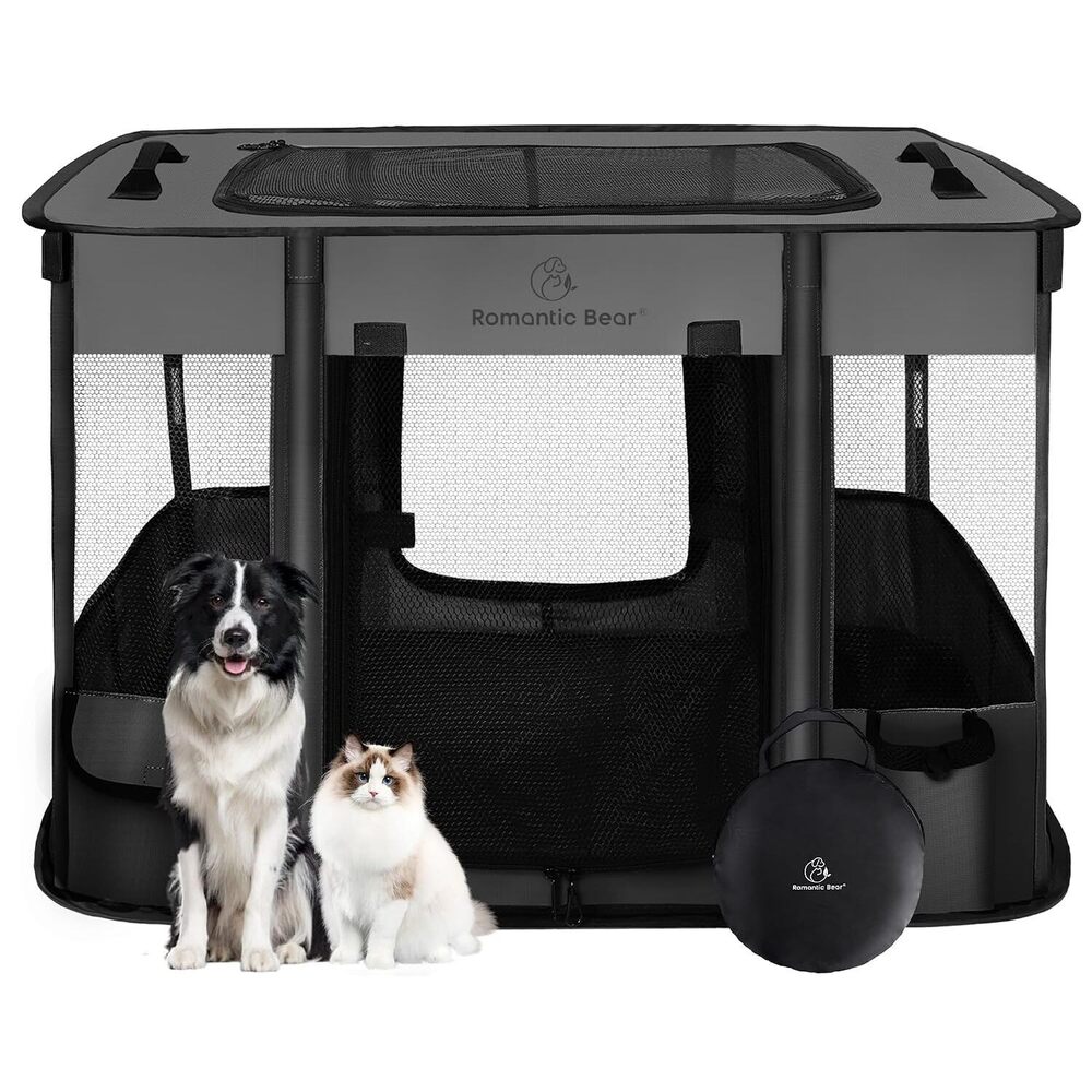40x32x24 Inches Dog Playpen,Pet Playpen,Foldable Puppy Cat Playpen,Portable